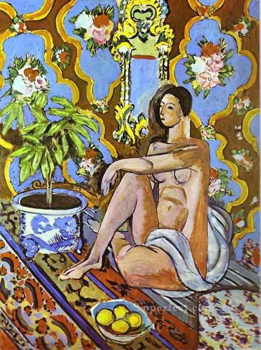 Decorative Figure on an Ornamental Background 1925 Fauvist Oil Paintings